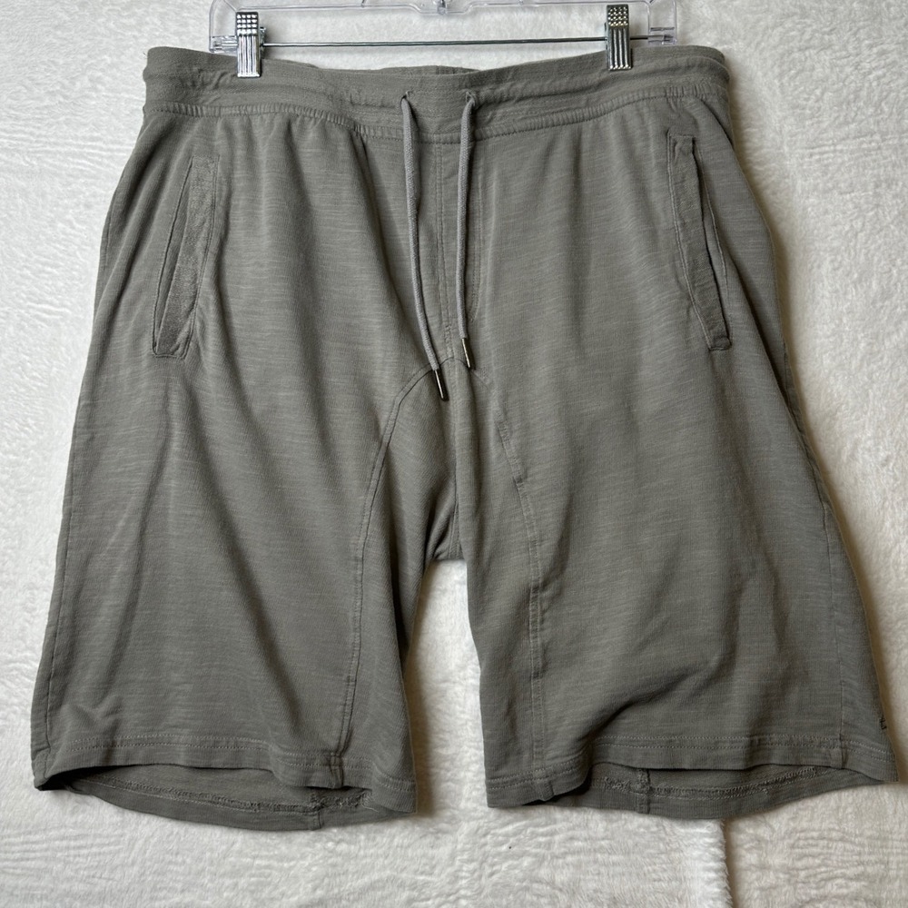Eleven Paris La Collection Mens Gray Slub Knit Lounge Shorts Size XL Drop Crotch
